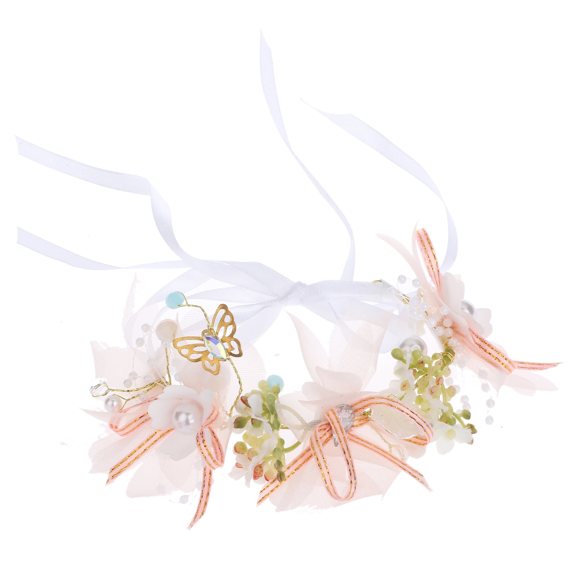 new flower butterfly garland wedding bride headwear headband