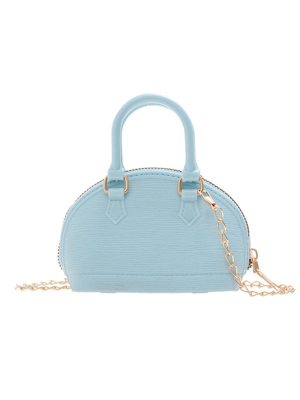 Chains Geometric Zipper Crossbody Bags Satchels