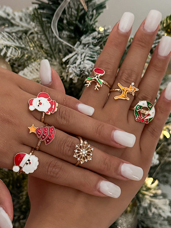 7 Pcs Geometric Rings Accessories