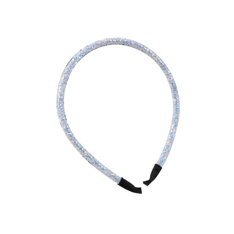 fashion youth vitality plastic sequins headband female color fine side wild headband girl heart hair accessories