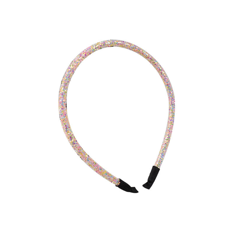 fashion youth vitality plastic sequins headband female color fine side wild headband girl heart hair accessories