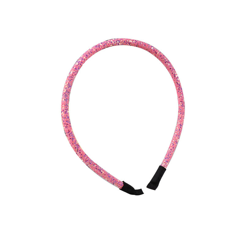 fashion youth vitality plastic sequins headband female color fine side wild headband girl heart hair accessories