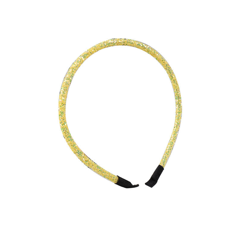 fashion youth vitality plastic sequins headband female color fine side wild headband girl heart hair accessories