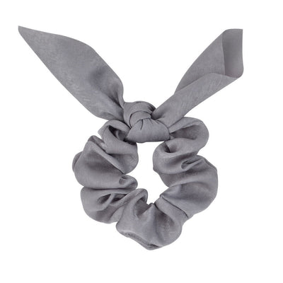 fashion simple solid color rabbit ears knot satin headdress head rope