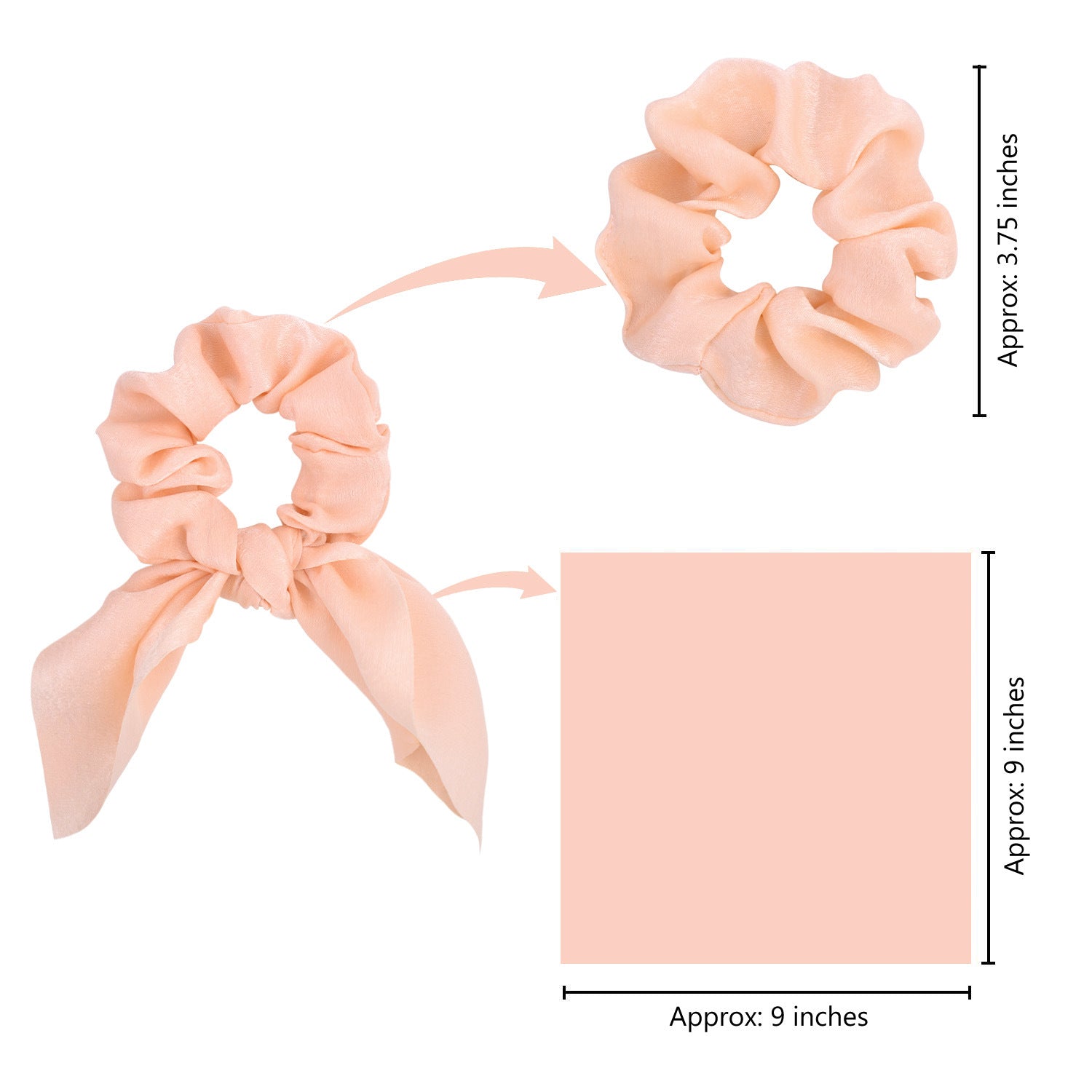 elegant basic simple style solid color cloth hair tie