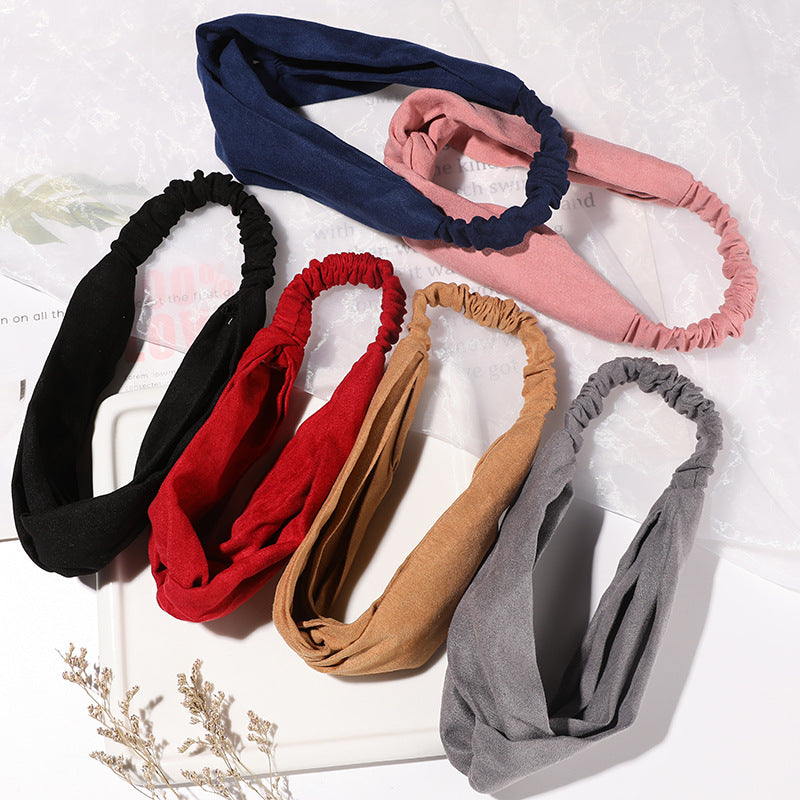 fashion bow knot cloth pleated hair band 1 piece