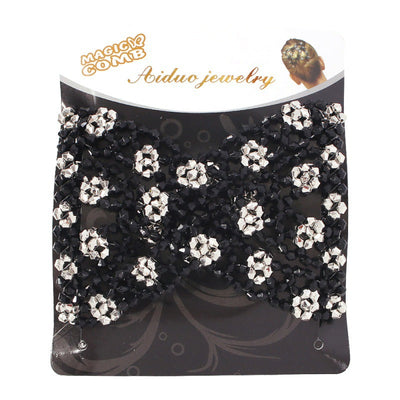 women's lady flower alloy resin seed bead insert comb