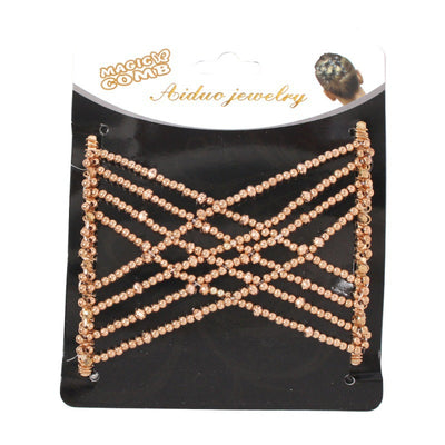 women's lady flower alloy resin seed bead insert comb