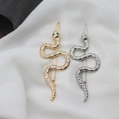 Women's IG Style Snake Alloy Plating Inlay Rhinestones Hair Clip