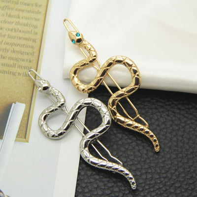 Women's IG Style Snake Alloy Plating Inlay Rhinestones Hair Clip