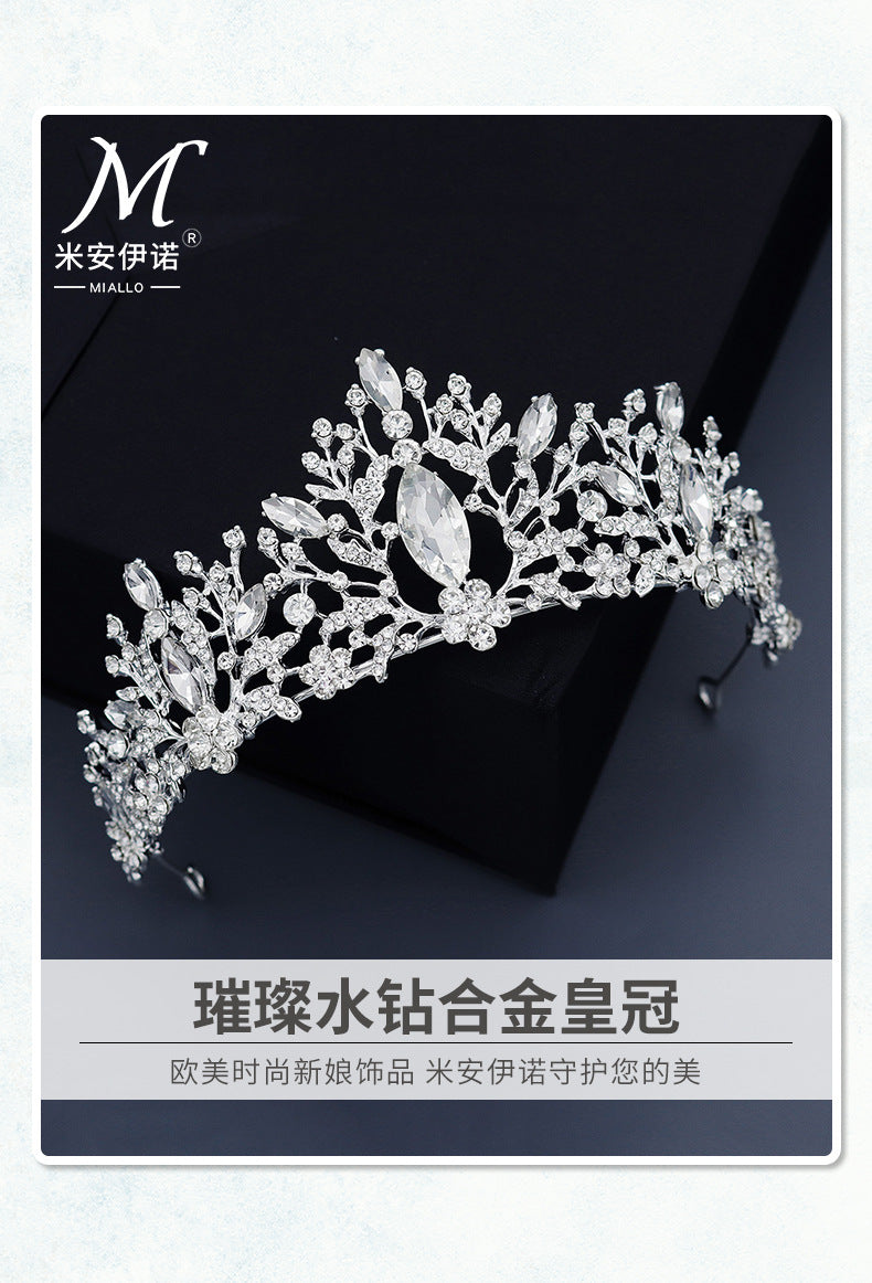 wedding crown vintage alloy diamond bridal crown baroque princess crown jewelry