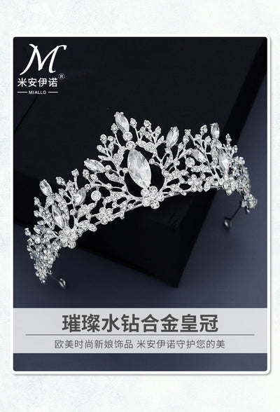 wedding crown vintage alloy diamond bridal crown baroque princess crown jewelry