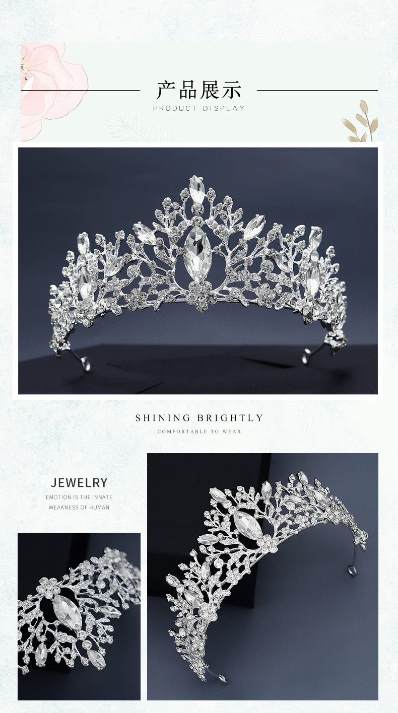 wedding crown vintage alloy diamond bridal crown baroque princess crown jewelry