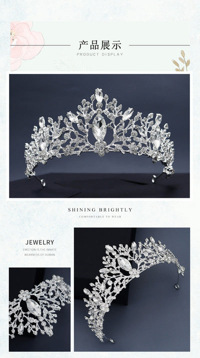 wedding crown vintage alloy diamond bridal crown baroque princess crown jewelry
