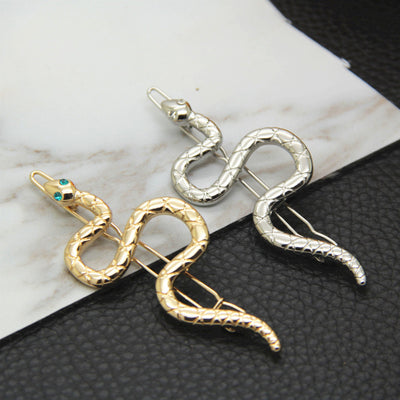Women's IG Style Snake Alloy Plating Inlay Rhinestones Hair Clip