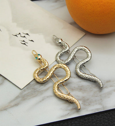 Women's IG Style Snake Alloy Plating Inlay Rhinestones Hair Clip