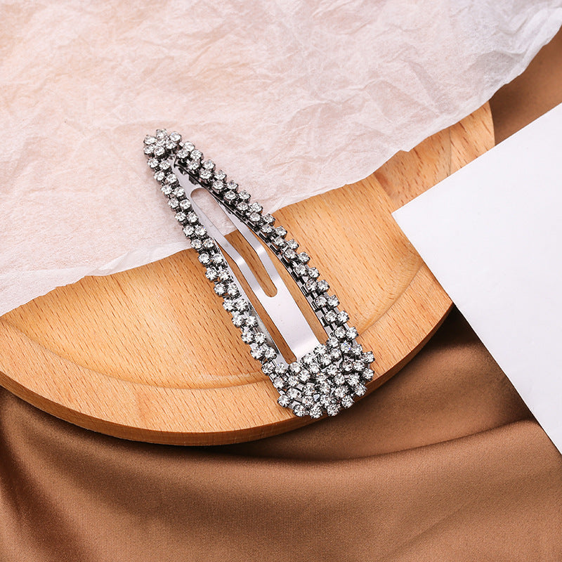 fashion water droplets rhinestone plating inlay hair clip 1 piece