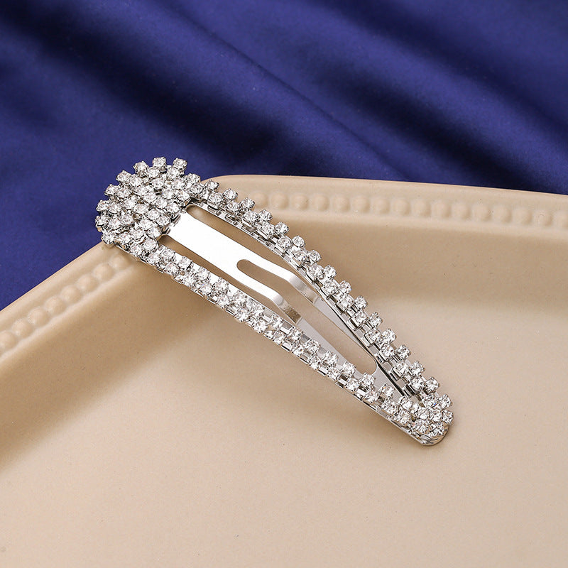 fashion water droplets rhinestone plating inlay hair clip 1 piece