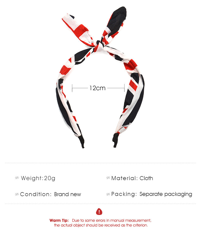 floral bowknot  fashion polka dot rabbit headband