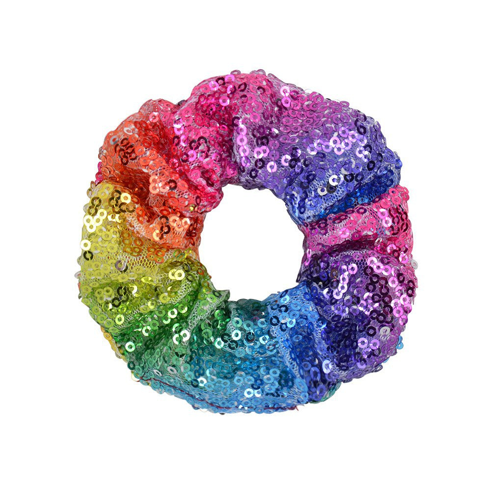 Women's Casual Simple Style Solid Color Cloth Sequins Hair Tie