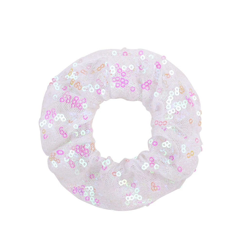 Women's Casual Simple Style Solid Color Cloth Sequins Hair Tie