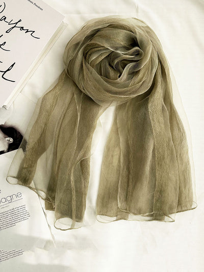 Women Summer Thin Colorblock Shawl Scarf
