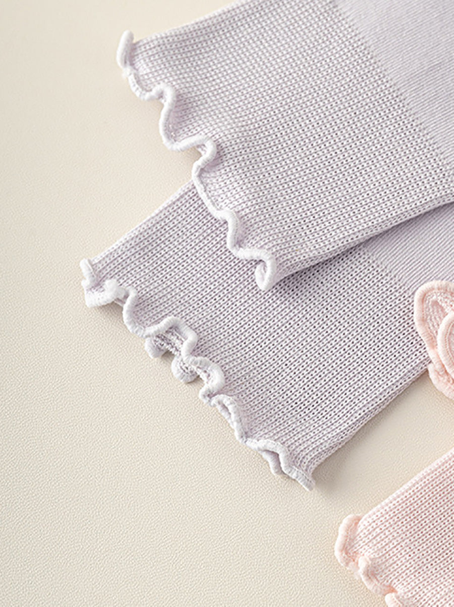 5 Pairs Women Summer Pure Color Cotton Socks