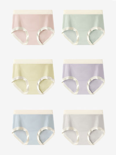 6 Pieces Summer Women Artsy Colorblock Underwear