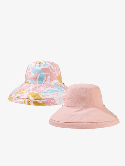 Women Summer Flower Dual-side Wearing Sunproof Hat