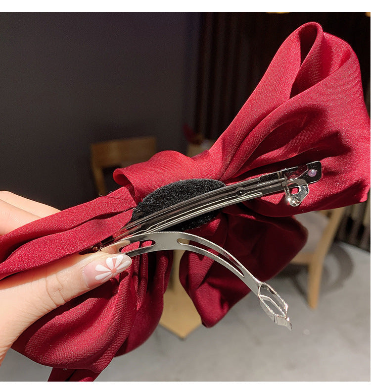 fashion bow knot cloth hair clip 1 piece