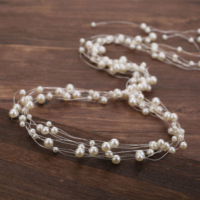 korean style pearl hand-beaded hairband wedding headwear