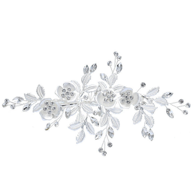 korean style inlaid rhinestone pearl insert comb alloy bridal hairpin