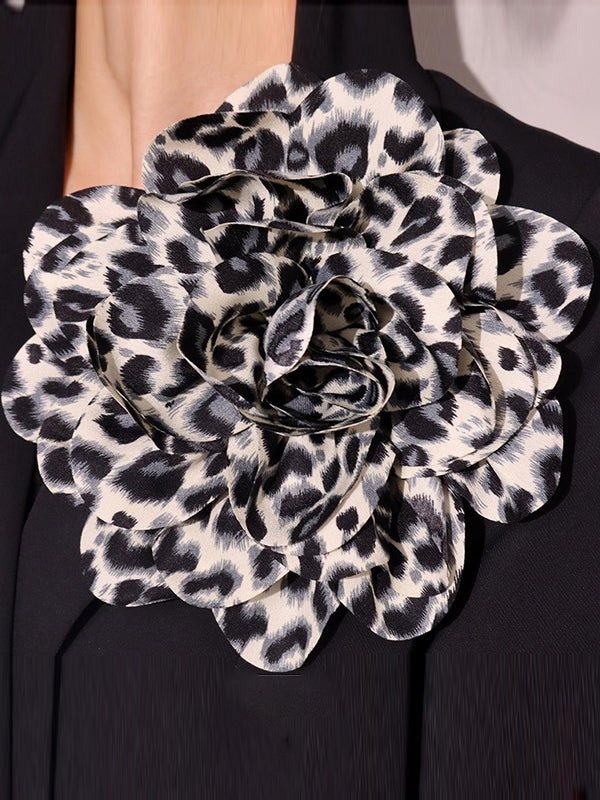 Flower Shape Leopard Brooch Accessories