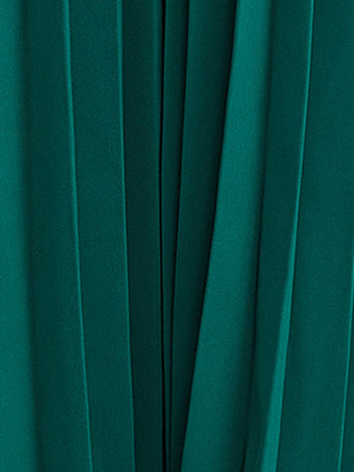 Batwing Sleeves Loose Pleated Solid Color Maxi Dresses