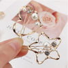 fashion geometric alloy plating artificial pearls hair clip 1 set