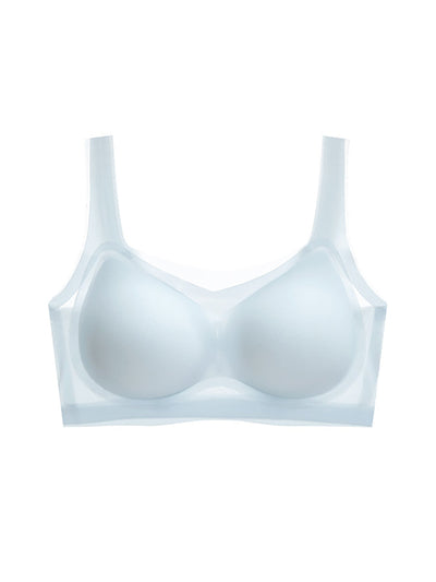 Women Summer Casual Satin Pure Color Seamless Bra