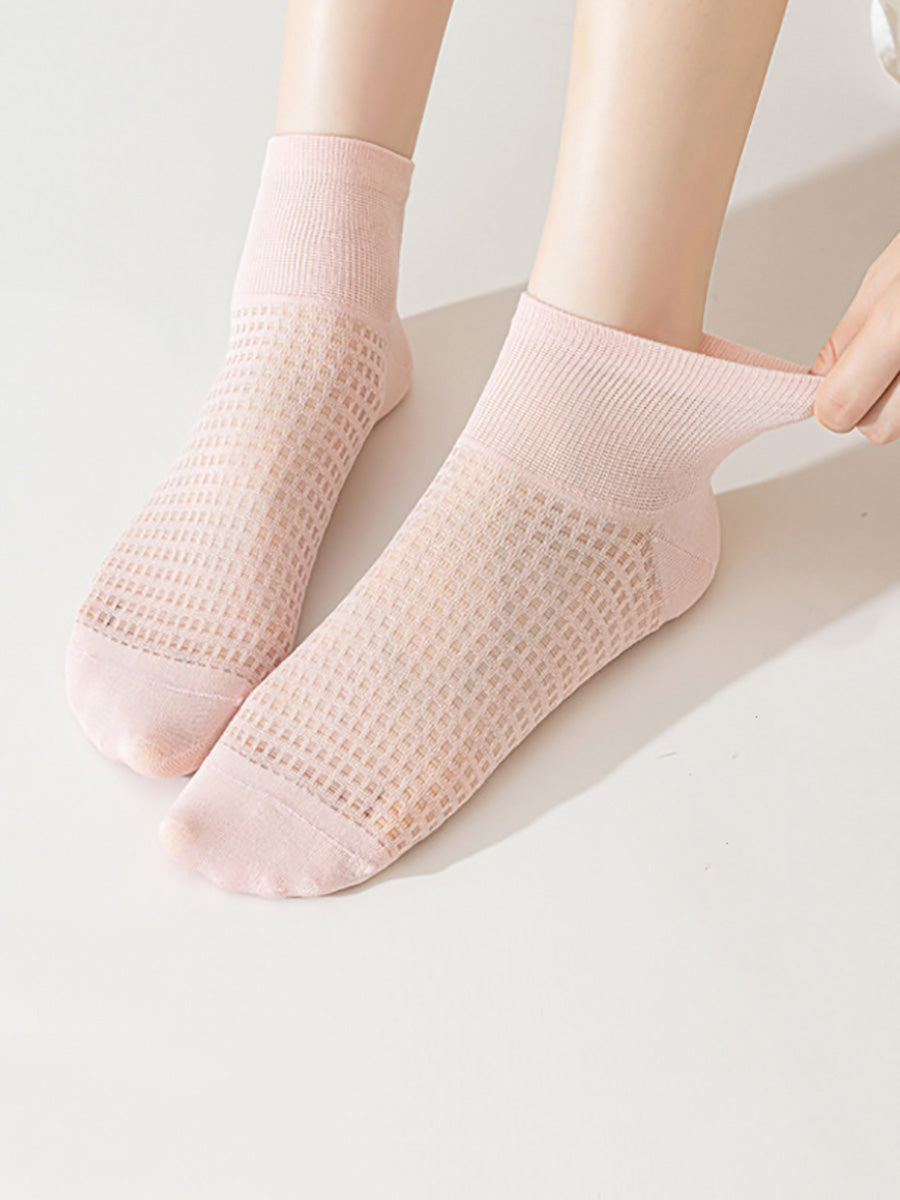 5 Pairs Women Casual Summer Thin Short Socks