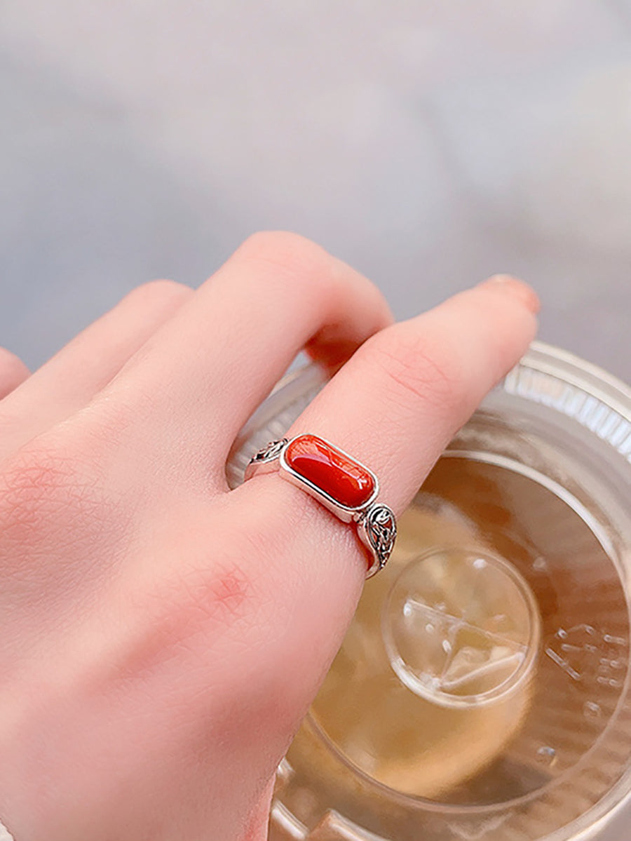 Women Vintage S925Silver Adjustable Ring