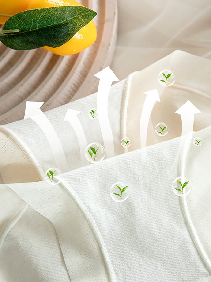 4 Pieces Summer Women Casual High Waist Underwear