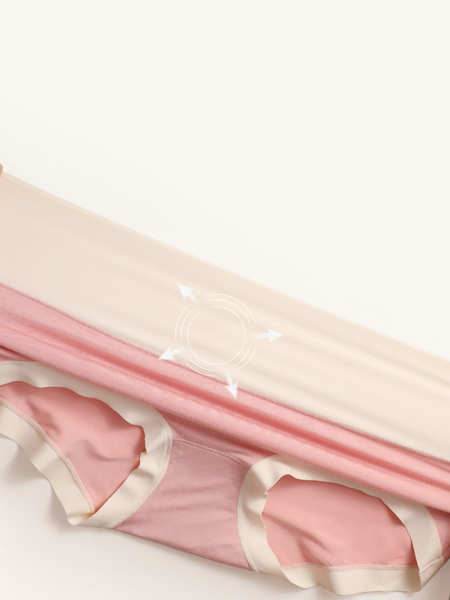 6 Pieces Summer Women Colorblock High Waist Underwear