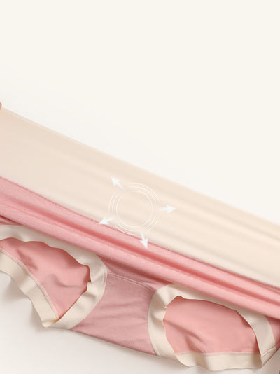 6 Pieces Summer Women Colorblock High Waist Underwear