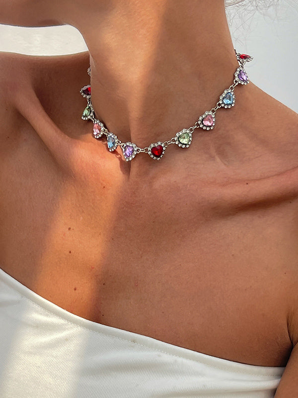 Geometric Heart Shape Necklaces Accessories