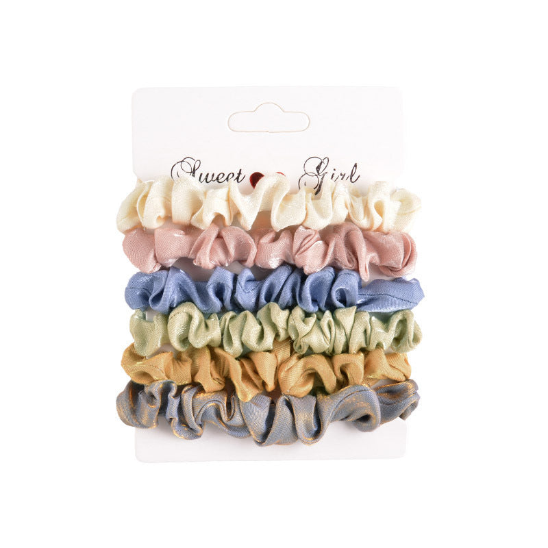 fashion gold velvet printed hair scrunchies set