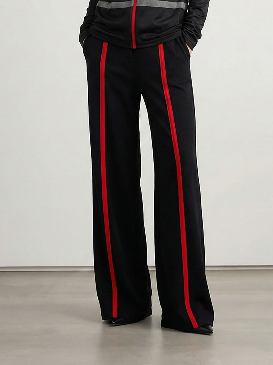 Loose Wide Leg Striped Casual Pants Bottoms Trousers
