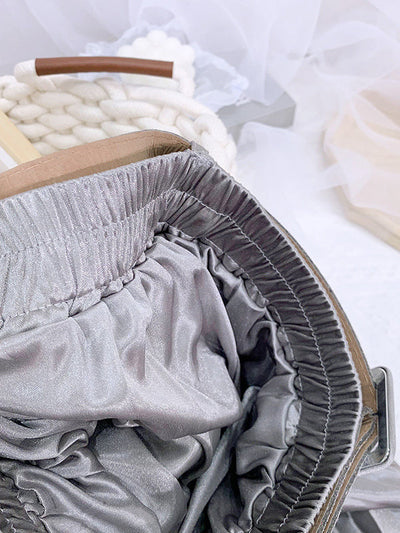 Loose Pleated Solid Color Skirts Bottoms