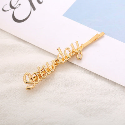 Women's IG Style Korean Style Letter Alloy Plating Hair Clip
