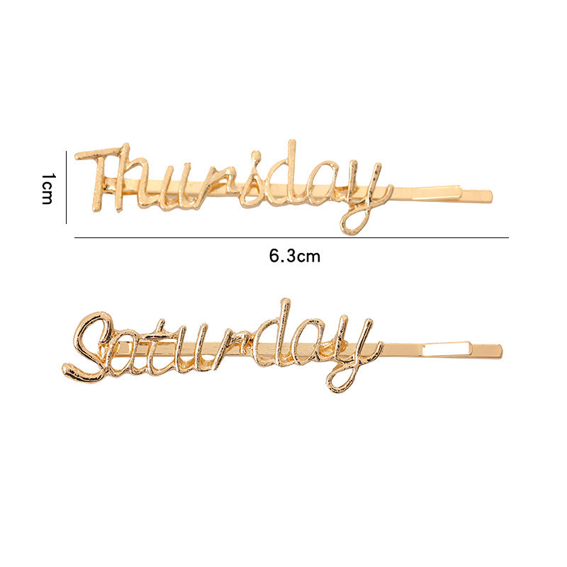 Women's IG Style Korean Style Letter Alloy Plating Hair Clip