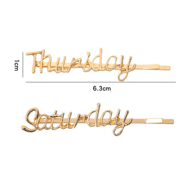 Women's IG Style Korean Style Letter Alloy Plating Hair Clip