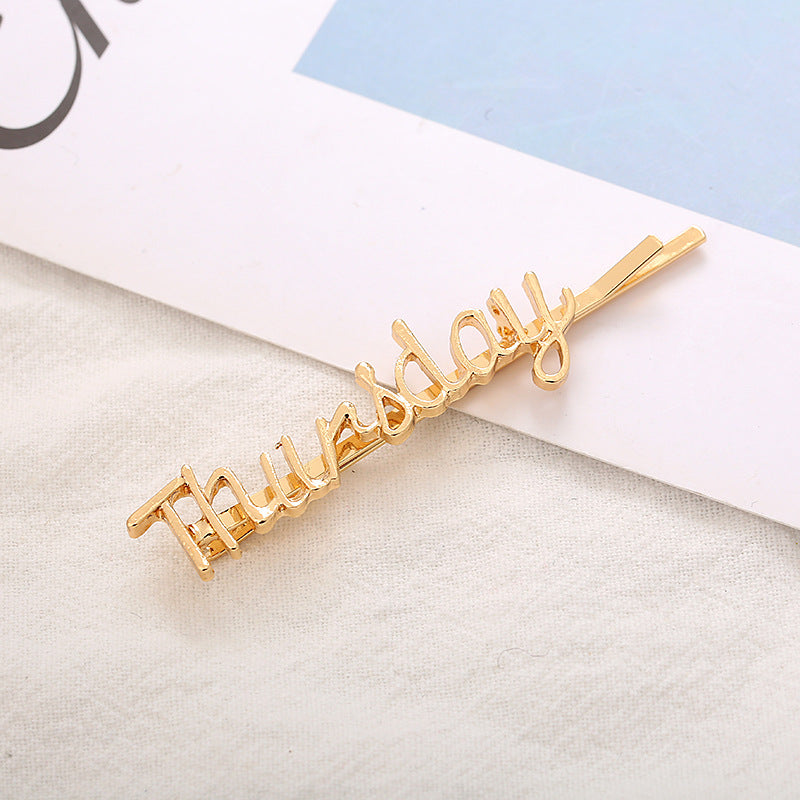 Women's IG Style Korean Style Letter Alloy Plating Hair Clip