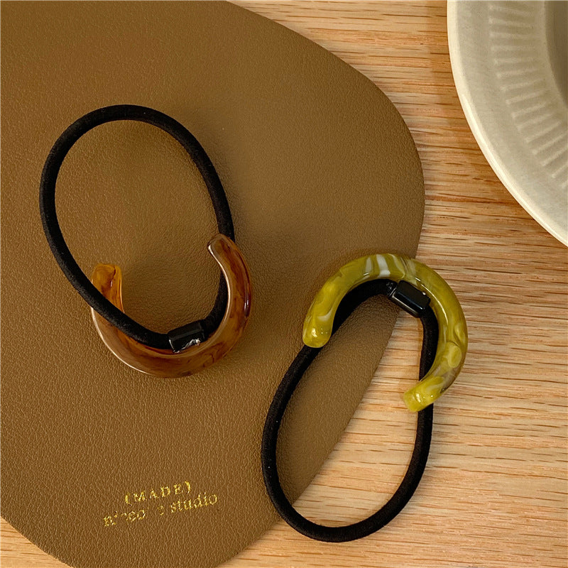 Women's Elegant Marble Acetic acid sheets Hair Tie